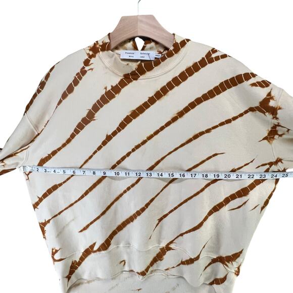 Proenza Schouler White Label Sweatshirt Womens XS Ecru Brown Tie Dye Chic USA - Picture 7 of 14